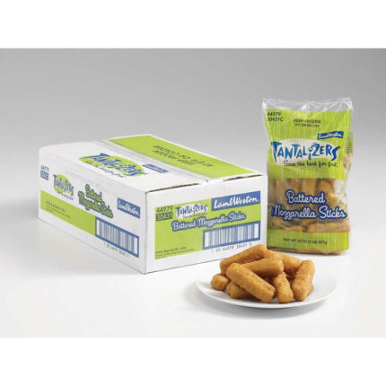 Cortize Battered Mozzarella Sticks – 2 Lb Appetizer, Pack of 6