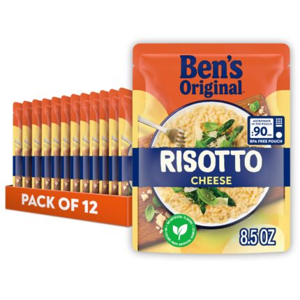 Cortize Cheese Flavored Risotto Rice – Easy Dinner Side, 8.5 Oz, Pack of 12